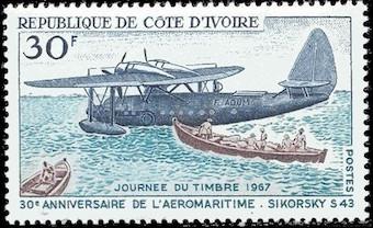 1967 cote d ivoire hydravion