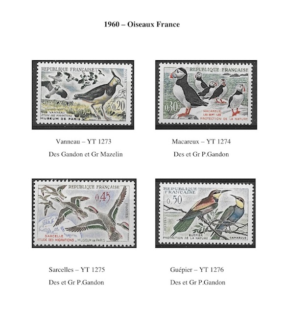 1960 oiseaux france