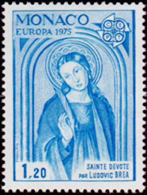 1975 sainte devote timbre monaco